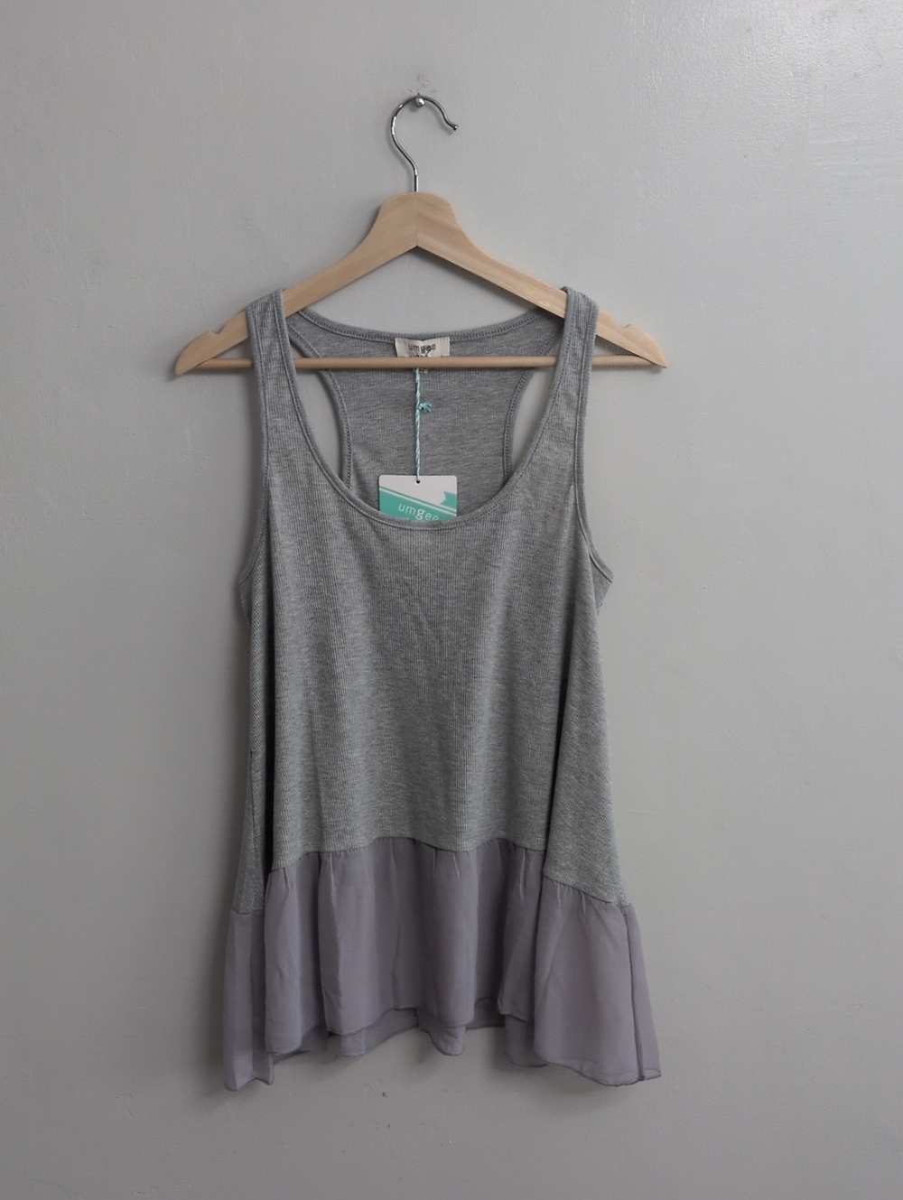 Umgee Sleeveless Light Gray Tank